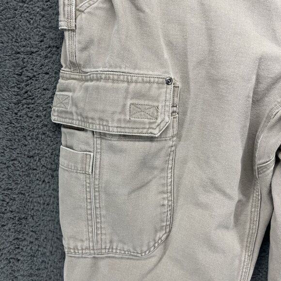 Duluth Trading Fire Hose Cargo Pants Mens Size 42x28 Light‎ Brown Khaki - Picture 2 of 7